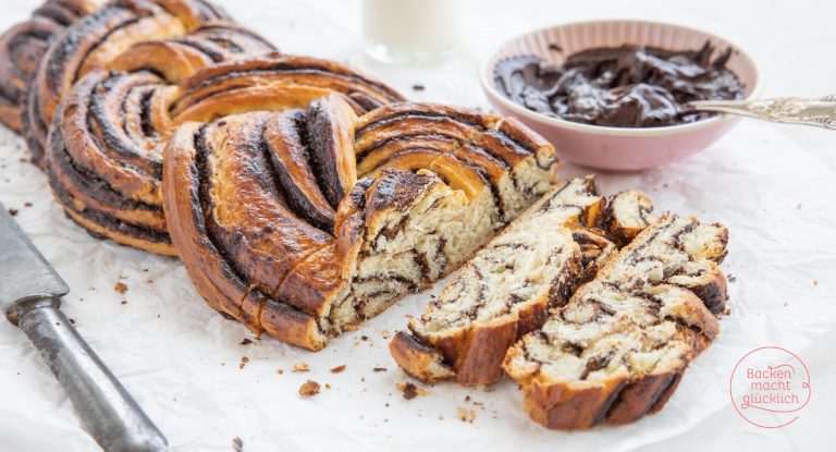 Delicious, fluffy chocolate yeast plait