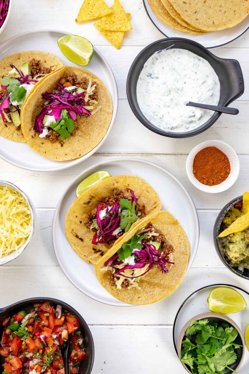 Schnelle mexikanische Tacos mit Hackfleisch Rezept