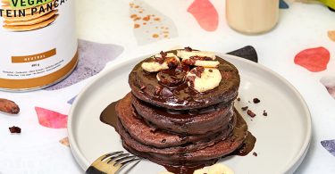 Vegane Schoko Protein Pancakes